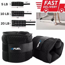 5 10 20lbs Adjustable Arm Leg Weights Wrist Ankle Exercise Gym Workout Training