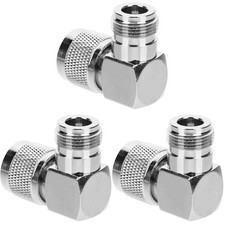 3pcs Coax Adapter 90 Degree Coaxial Connector N Male To N Female Antenna Adapter