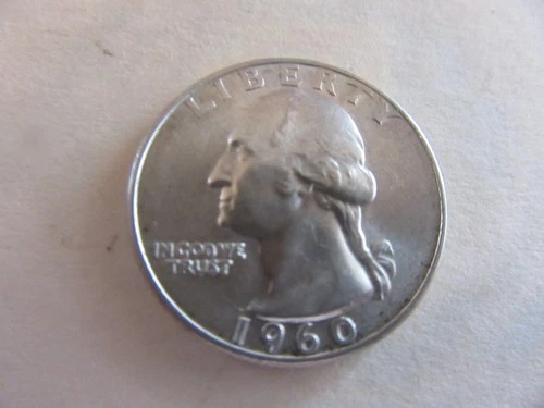 1960-D Washington Silver Quarter Circulated Cond.  Unc.    [ACTUAL COIN] #2
