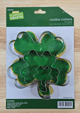 St. Patrick's Day Shamrock Metal Cookie Cutter Set Lucky Four Leaf Clover