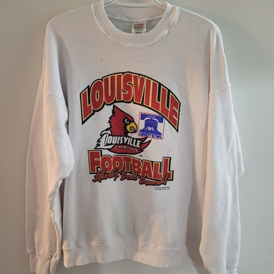 #ad #ad Vintage Louisville Cardinals Liberty Bowl Sweatshirt Size XL White $21.95
