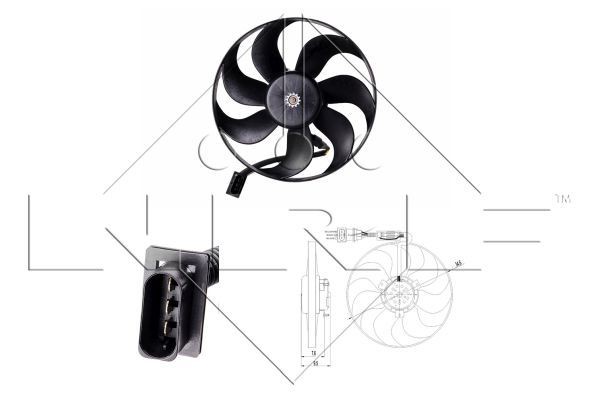 NRF LüFter, MotorküHlung 47064 FüR VW Audi Seat Skoda-image