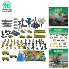 Deluxe Army Men Playset with Tanks, Planes  Ships   Perfect Gift for Boys