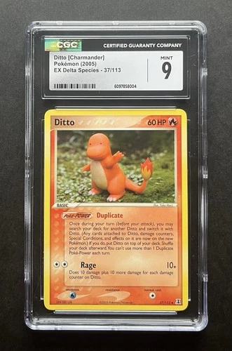 CGC 9 MINT Ditto [Charmander] 2005 EX Delta Species 61/113 Pokemon Card