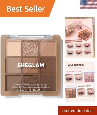 Ultra-Pigmented 9-Color Eyeshadow Palette - Hypoallergenic for Sensitive Skin