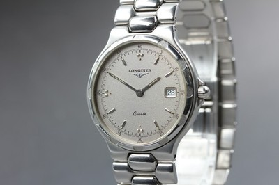 [Near MINT] LONGINES Conquest L1.614.4 34mm Silver Dial Date Quartz Herrenuhr