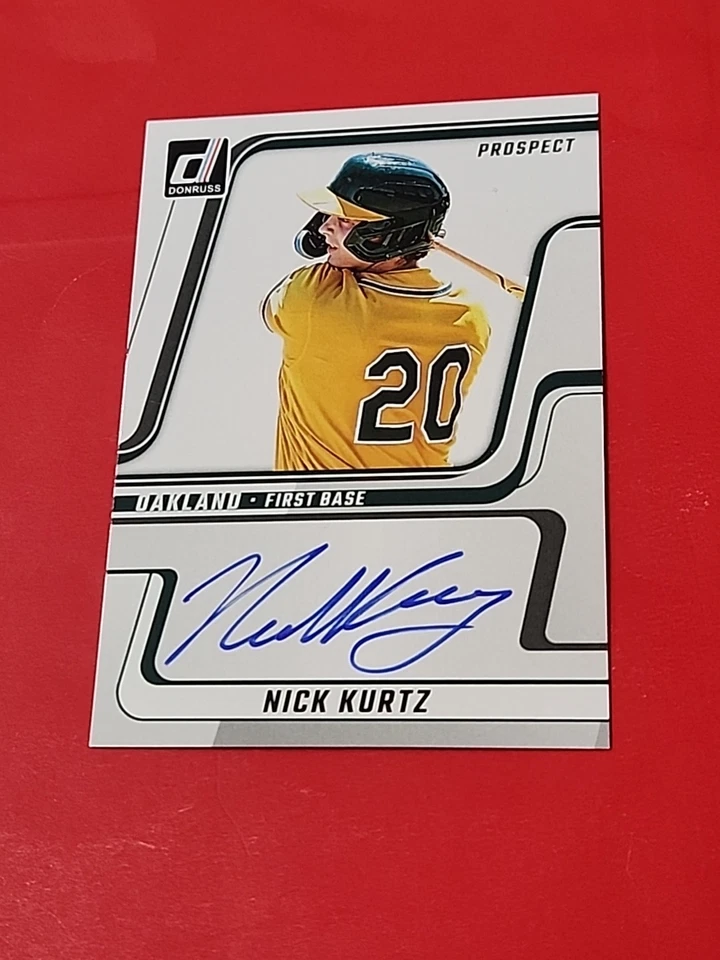 NICK KURTZ 2025 Panini Donruss Next Day Auto #ND-NK Oakland Athletics - Image 4 of 4