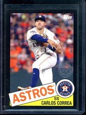 2020 Topps Carlos Correa 1985 35th Anniversary Black #/299 Houston Astros