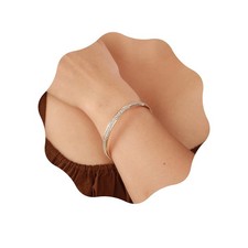 Simple Silver Gold Punk Open Cuff Rhinestone Bangle Bracelet Crystal Bangle Brac