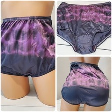 Vanity Fair Granny Panty Full Cut Ravissant 8/XL Purple Darkness Rainbow Shift