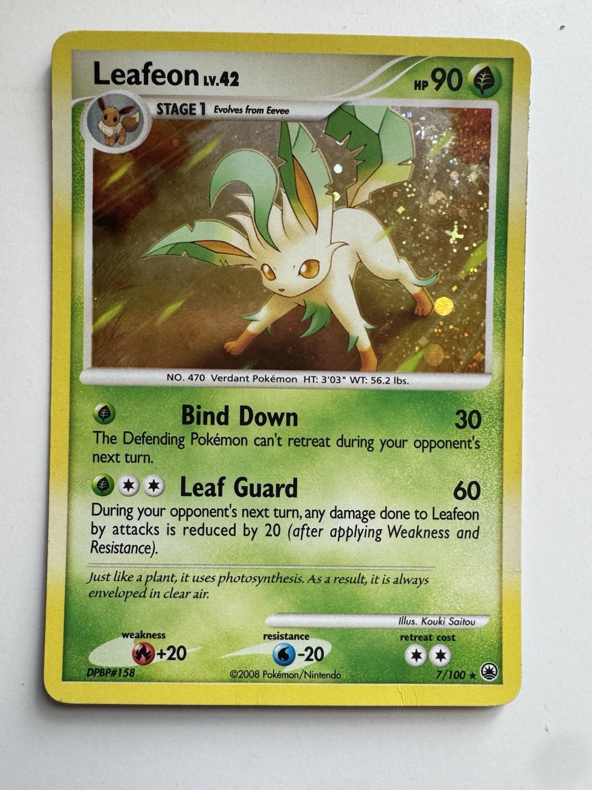 Leafeon - 7/100 - Pokemon Majestic Dawn - Holo - LP