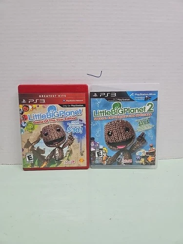 Set of 2:  Little Big Planet & Little Big Planet 2 Sony PlayStation 3 PS3 CIB