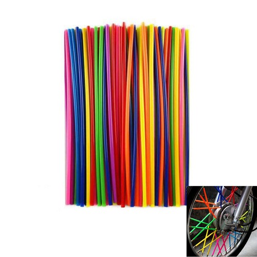 72Pcs Motorcycle Dirt Bike Spoke Skins Covers Wraps Wheel Rim Guard Protector - Picture 20 of 22