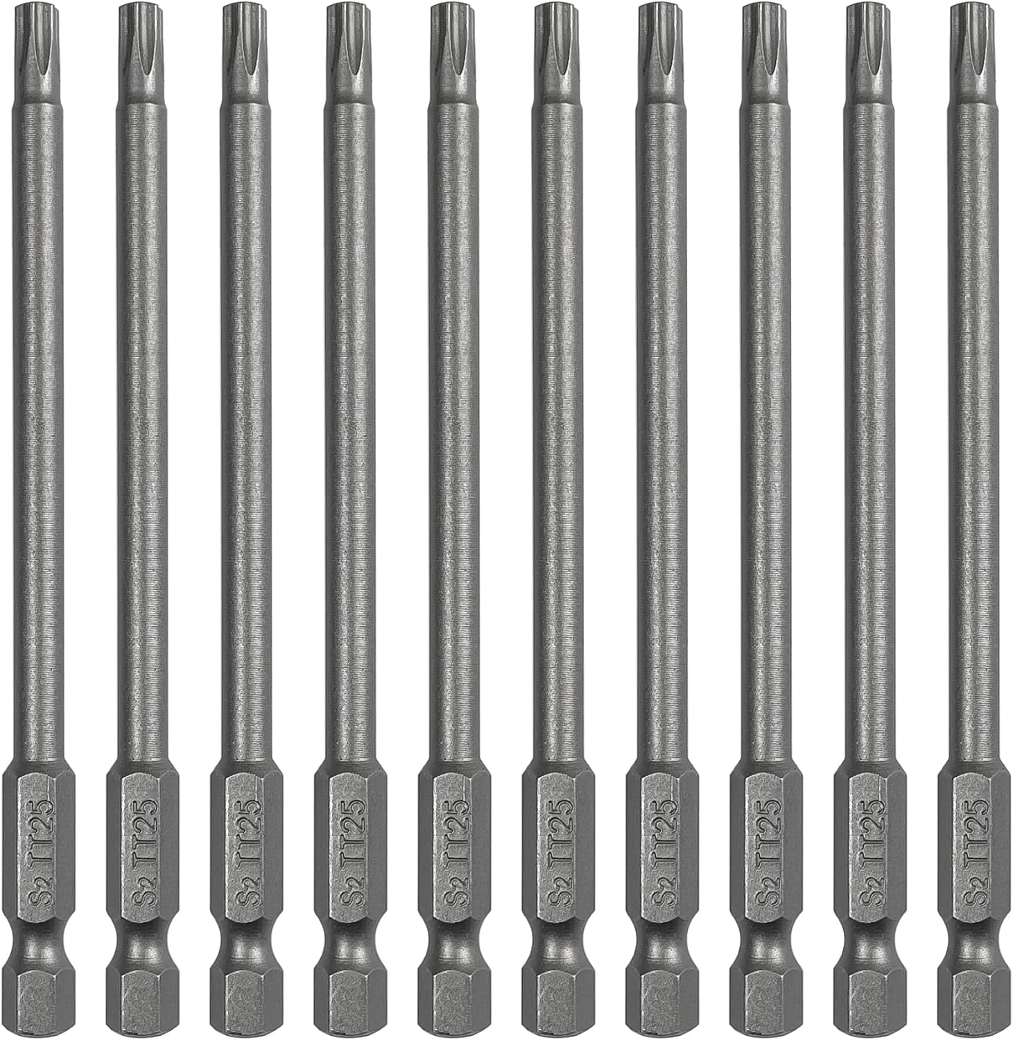 PTSLKHN 10PCS T25 Torx Screwdriver Bit Sets, 4‘’Length Magnetic Security Torx Bi