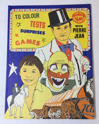 1979 CIRQUE GATINI Circus coloring book