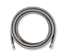 12' Ft Icemaker Water Connector Supply Hose Polymer Coated Stainless Steel