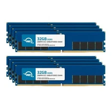 OWC 256GB (8x32GB) DDR5 4800MHz 2Rx8 ECC Unbuffered UDIMM 288pin Memory RAM