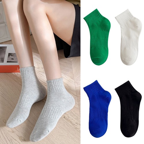 Men Cotton Socks Middle Tube Foot Socks Ankle Sports Casual Breathable Hosiery #