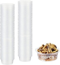 0.5oz Crested Gecko Food and Water Feeding Cups Reptile Feeder Bowls Plastic ...