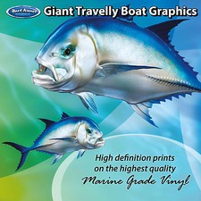 Giant Travelly Graphics - set of 300mm Boat Graphics
