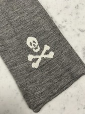 JCrew Crewcuts Boys Pirate Skull  Crossbones Motif Gray Scarf