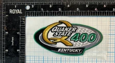 VINTAGE QUAKER STATE 400 KENTUCKY NASCAR AUTO CAR RACING 3.75" IRON ON PATCH