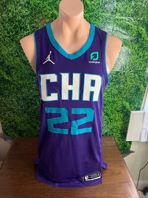 2020-2021 NBA Charlotte Hornets Basketball #22 Vernon Carey Game Jersey  48+6