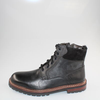 Steve Madden Stroud Mens Black Leather Lace Up Insulated