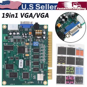 19 in 1 Horizontal Multicade PCB Arcade Multigame Board FOR JAMMA Video Game US