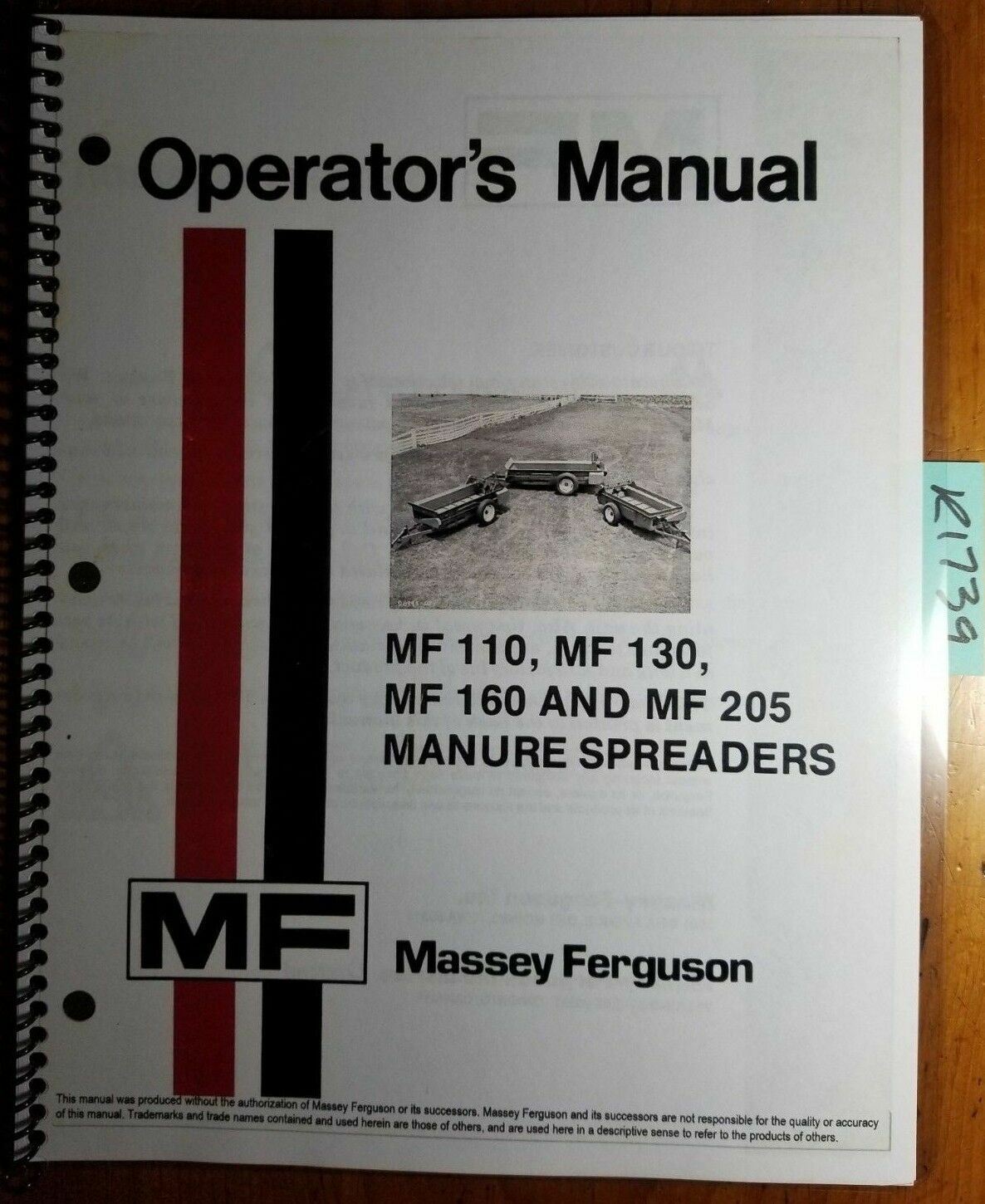 Vintage 1976 Masseyferguson MF 110 MF 130 MF 160 and MF 205 Manure