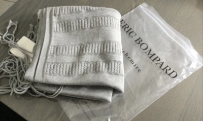 Étole Écharpe ÉRIC BOMPARD grise Cachemire coton Neuve