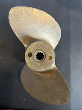 Antique brass boat propeller Quick Silver  Ship Prop. Nautical 10”.  “See Pics.”