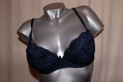 AUBADE edler Push Up BH COURBES DIVINES OA18 Spitze soprano dunkelblau NEU