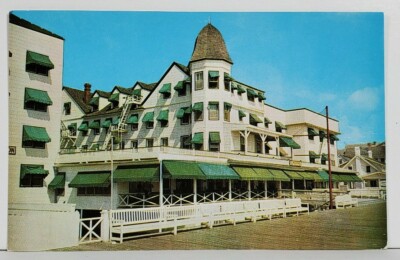 Ocean City Md The Plimhimmon Hotel Boardwalk & 2nd Street Postcard N1