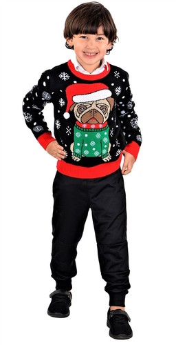 SOCAL LOOK Kids Ugly Christmas Sweater - Funny Holiday Pullover for Boys & Girls - Picture 7 of 11