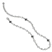 Brighton TOLEDO ALTO NOIR Silver Black Charm Choker Necklace MSRP $78   NEW