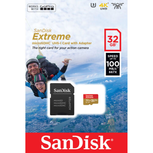  Scheda Di Memoria Micro SD con Adattatore SanDisk SDSQXAF-032G-GN6AA 32 GB - Zdjęcie 1 z 1
