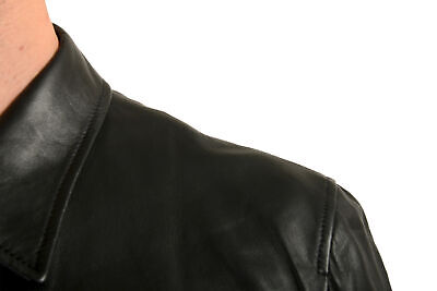 Dolce & Gabbana Men's Black 100% Leather Full Zip Bomber Dolce & Gabbana Men's Black 100% Leather Full Zip Bomber