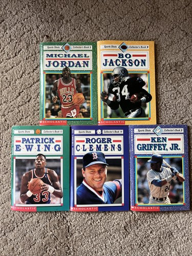 Scholastic Sports Shots lot Of 5 Books Jordan Clemens Griffey Ewing Bo Jackson