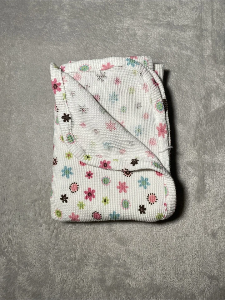 Manta Floral Koala Bebé Marrón Rosa Azul Flores Térmica Waffle Envoltura Lovey Foto 2 de 3