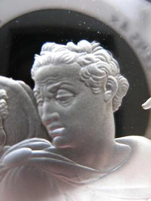 1.3-OZ.925 SILVER PROOF COIN PROPHET ISAIAH GENIUS OF MICHELANGELO + GOLD