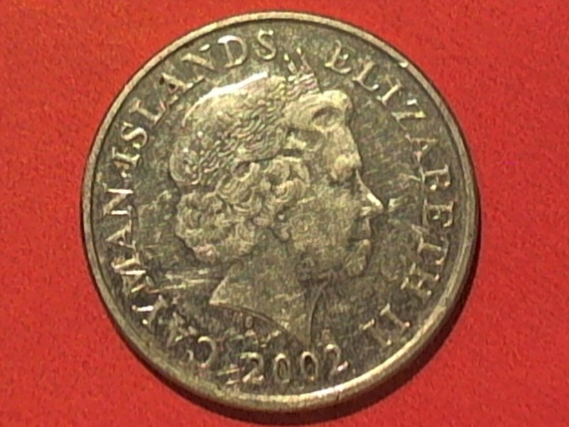 2002 CAYMAN ISLANDS ELIZABETH II CIRCULATED OBSOLETE TEN 10 CENTS COIN MEDAL