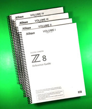 Reference Guide for Nikon Z 8 Camera 948 Pages 4 Volumes With Clear Covers