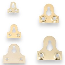 PICTURE MIRROR SLOTTED HANGING KEY BRASS PLATED 19-50mm GLASS PLATES - FRAME