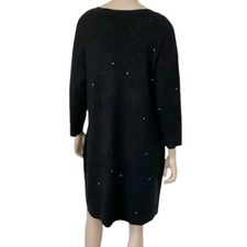 Gabby Skye Vivi By Violet Weekend Black Sand 3/4 Sleeve Sweater Dress Size Large