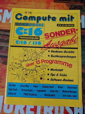 Computer mit Sonderausgabe SA 1/86 Commodore 16 / 116 Magazin 1986 8-bit C16
