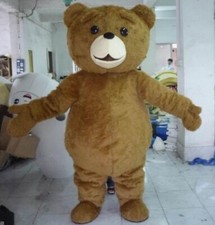 Teddy Bear of TED Adult Size Halloween Cartoon Mascot Costume Fancy Dress New
