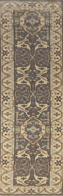 Luxurious Handcrafted Oushak Indian 10' Runner Rug Thick Plush 3x10 ft