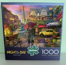 Night Day - Raining in Paris 1000 Piece Puzzle