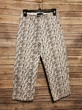 French Dressing Jean FDJ Womens Size 4 (26x20) CAPRI PANTS Cropped White & Black